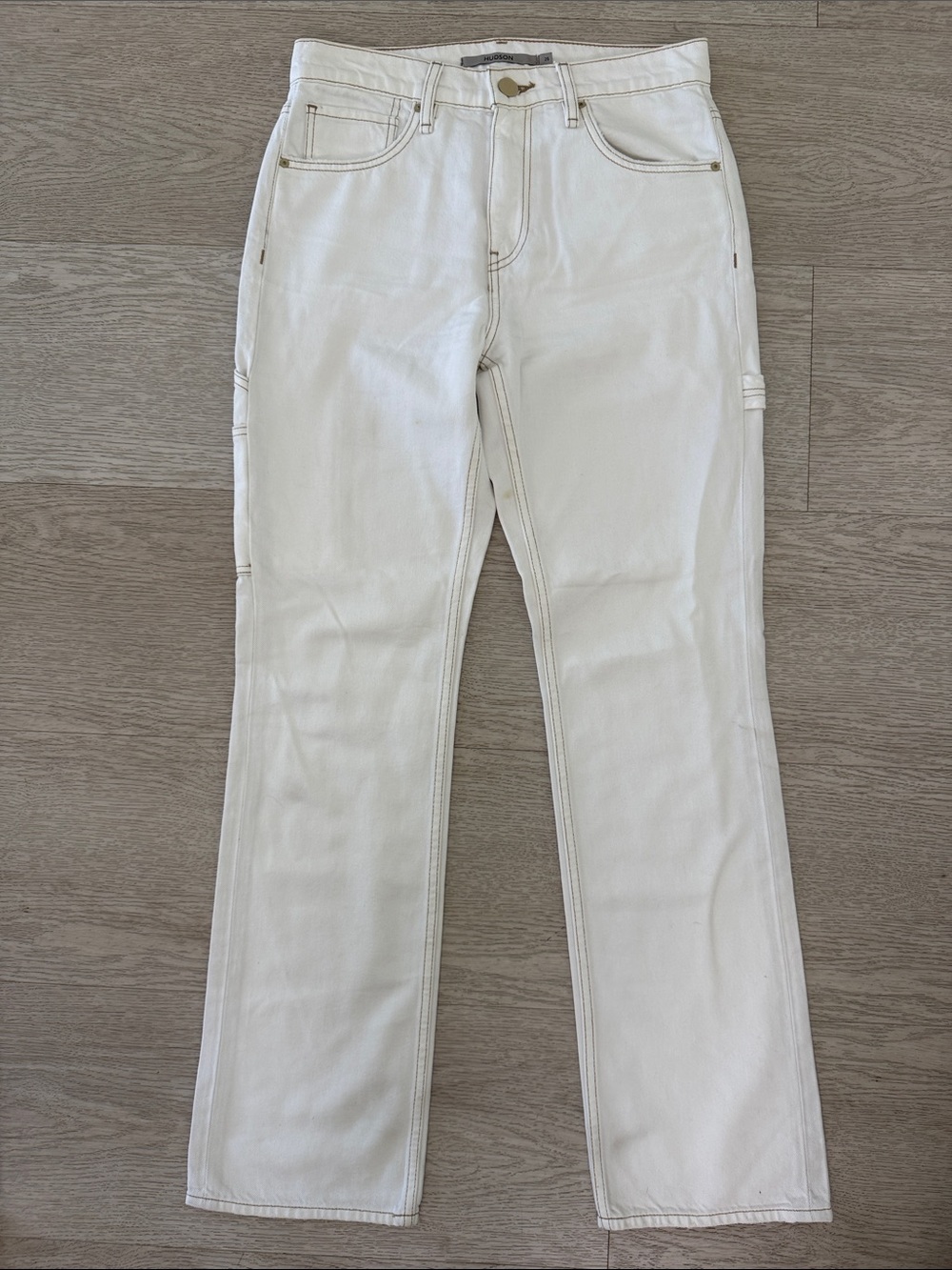 Hudson Jeans White Women's Straight-Leg carpenter jeans
